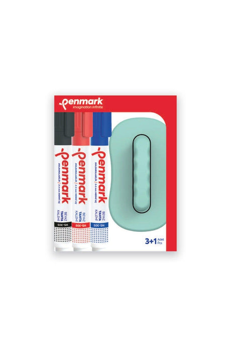 Whiteboard Pencil Set 3 Colors Eraser