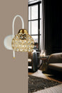 White Cane Crystal Downward Modern Wall Sconce - Swordslife