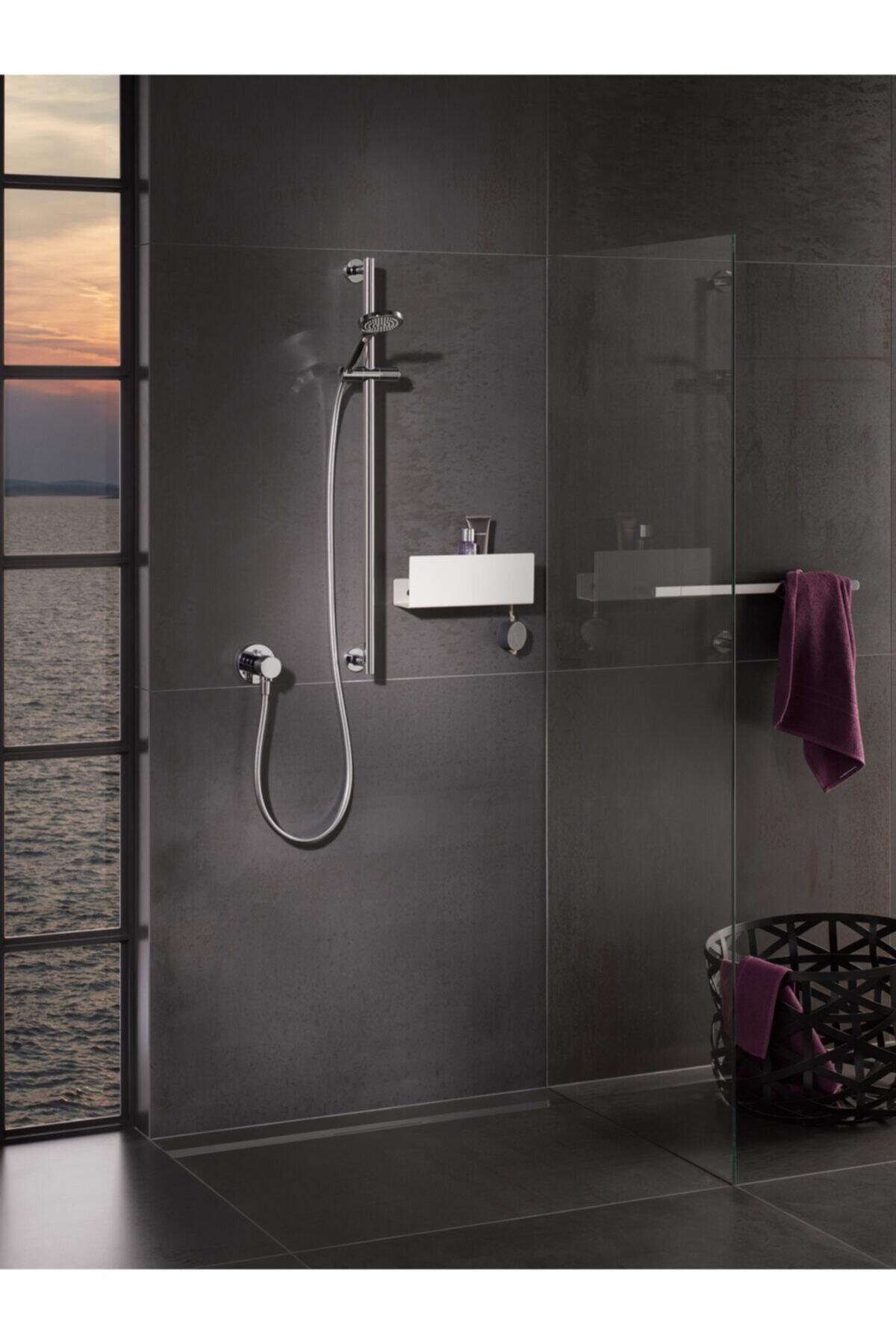 White Modern, Aesthetic And Minimalist Design Metal Shower Rack Stainless Modern Metal Shower Rack - Swordslife