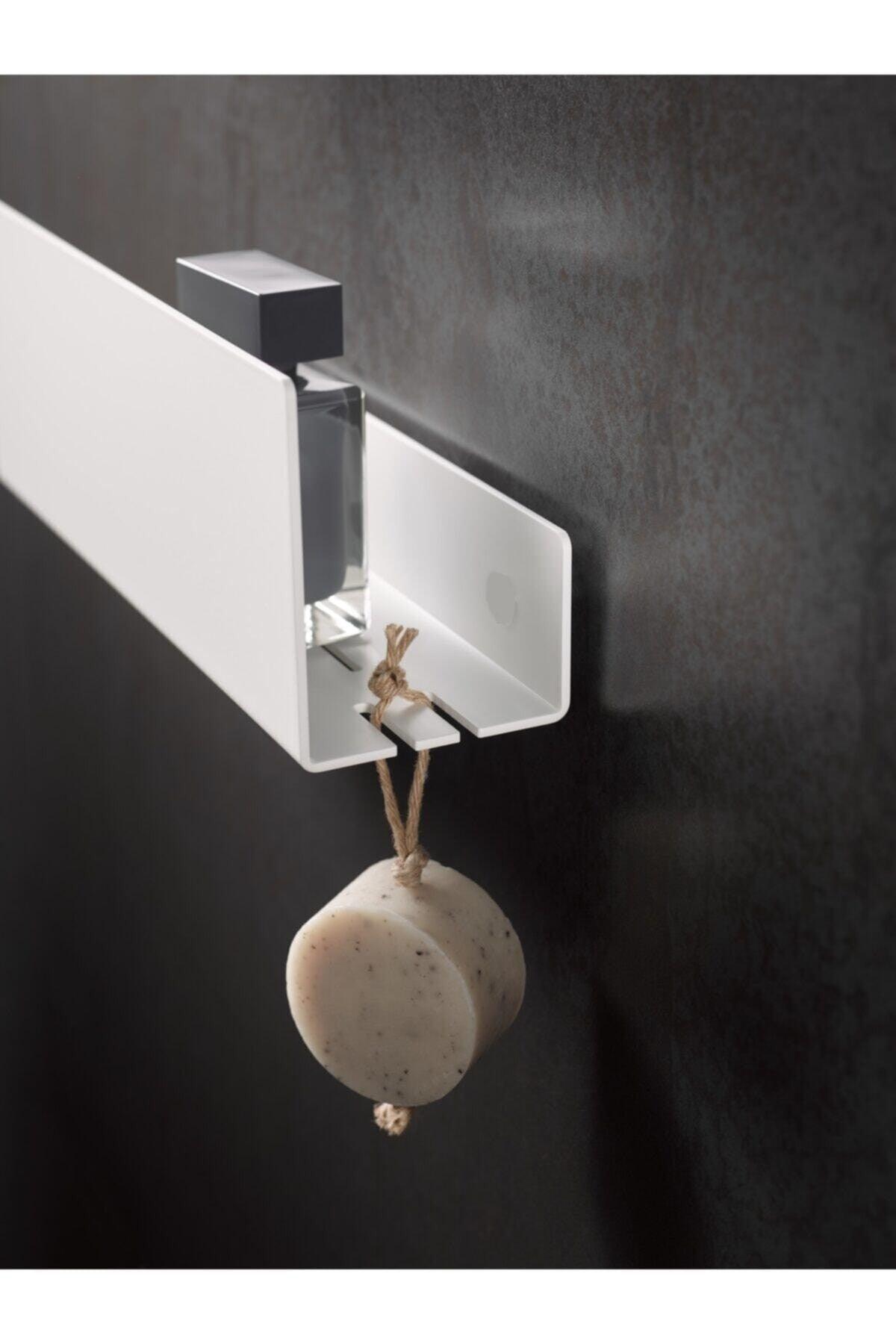 White Modern, Aesthetic And Minimalist Design Metal Shower Rack Stainless Modern Metal Shower Rack - Swordslife