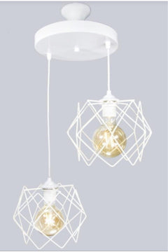 Modern white electrostatic chandelier with adjustable height