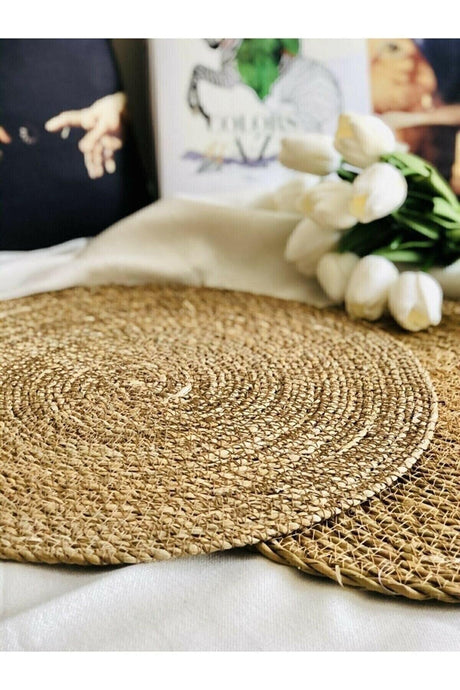Straw Placemat 6 Pack 1st Quality Bamboo Tableware Dining Table Organizer Stylish Decor - Swordslife