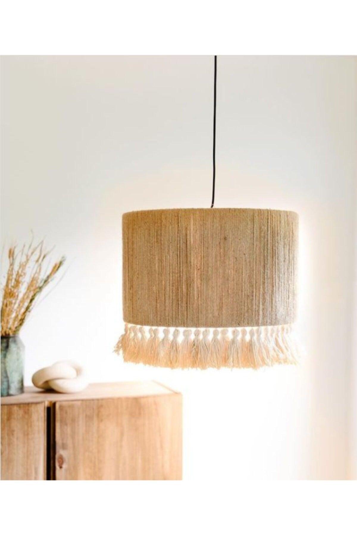 Straw And Tasseled Long Bohemian Rustic Chandelier - Swordslife