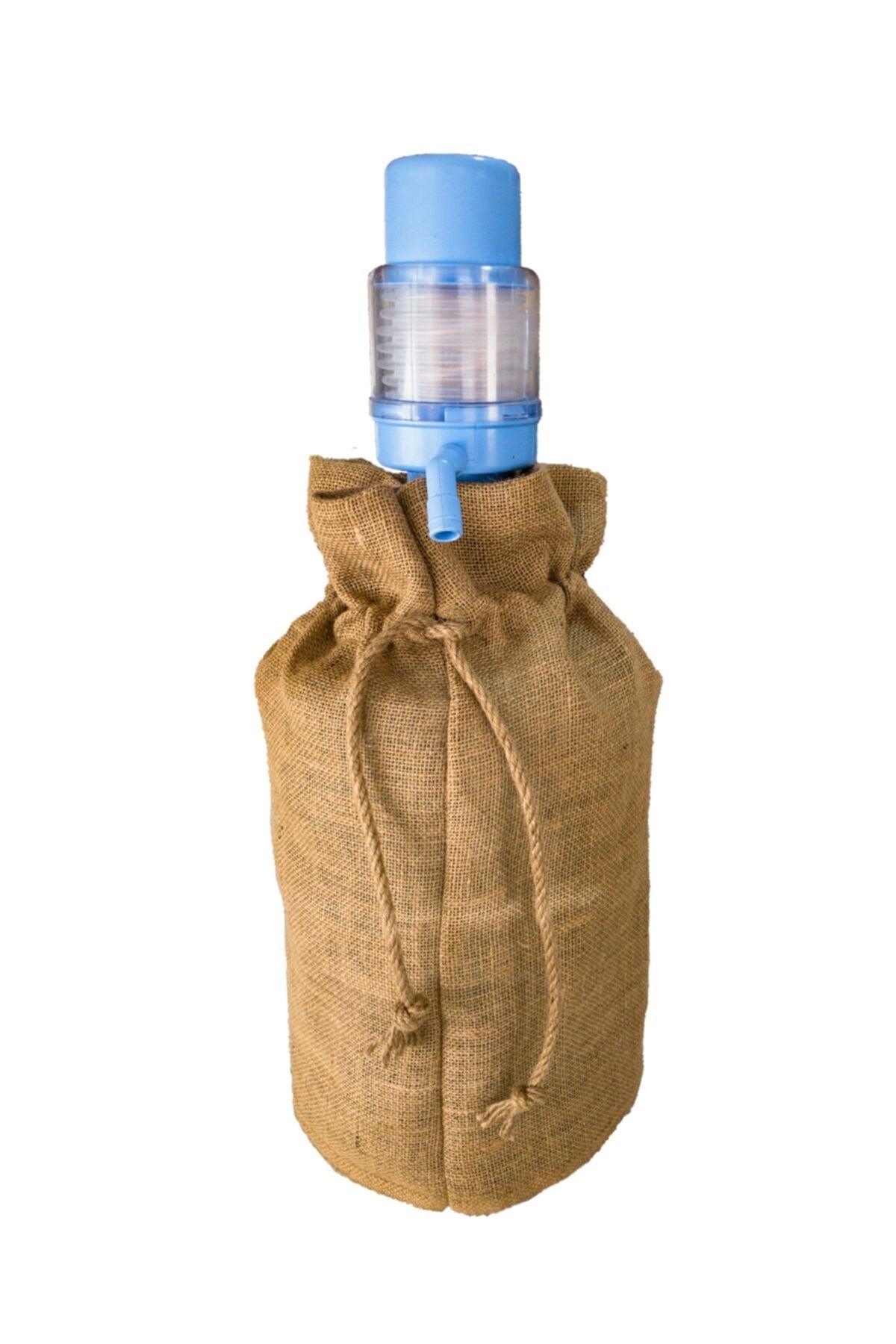 Straw Jute Fabric Rope Drawstring Carboy Cover