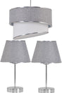 Wind Pasta Single Pendant Lamp Chandelier And Chrome Lampshade Set Gray - Swordslife