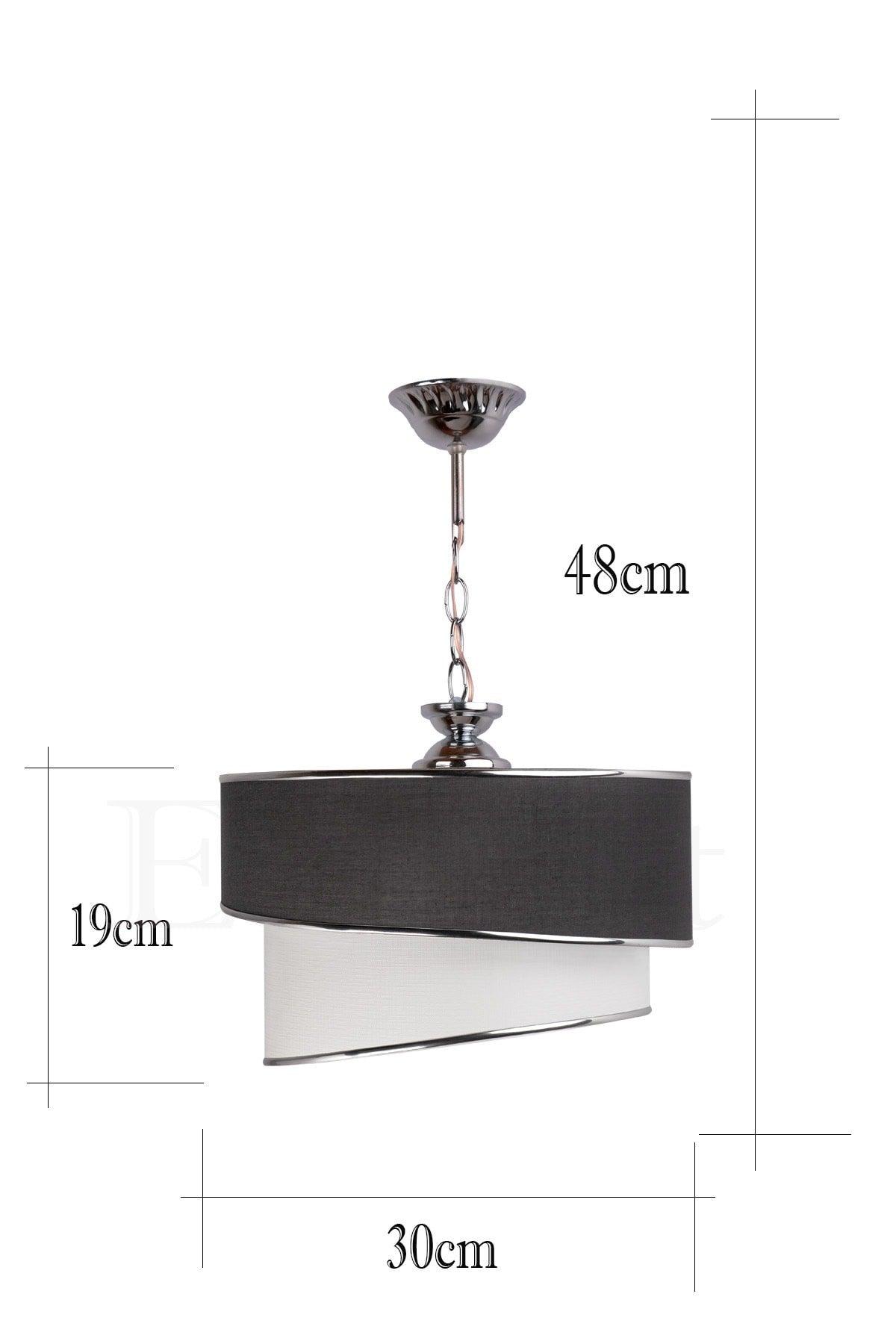 Ruzgar Modern Single Pendant Lamp Anthracite Chandelier R.89a - Swordslife