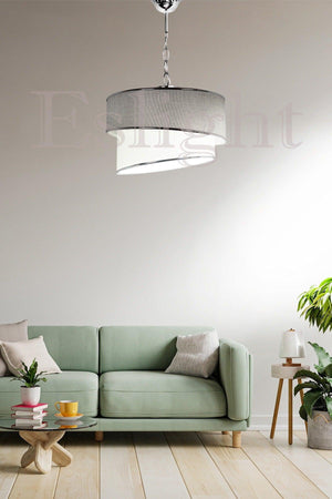 Ruzgar Modern Single Pendant Chandelier Light Gray E65 - Swordslife