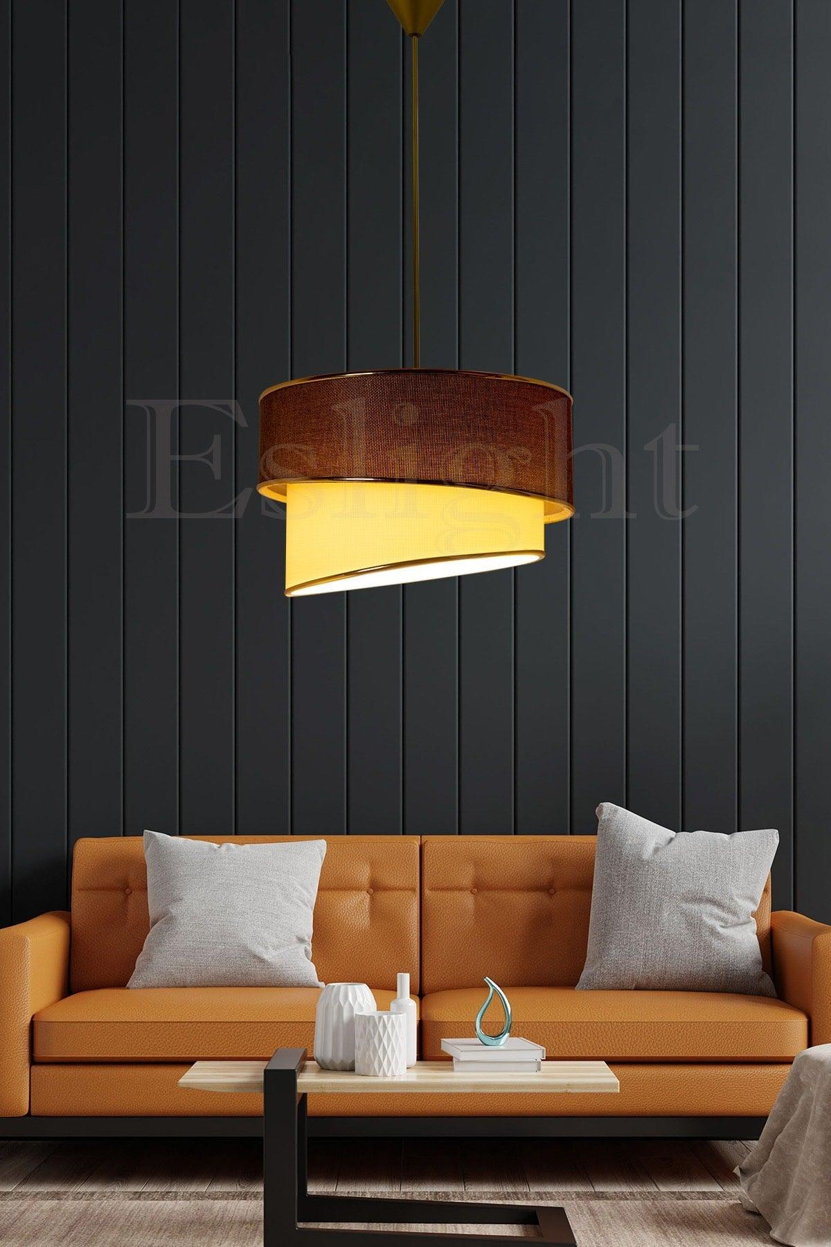 Ruzgar Modern Single Pendant Lamp Dark Brown Chandelier R.89kk - Swordslife