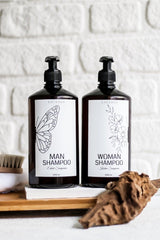 Men's And Women's Shampoo Labeled Plastic Amber Bottle 1000 Ml - Swordslife