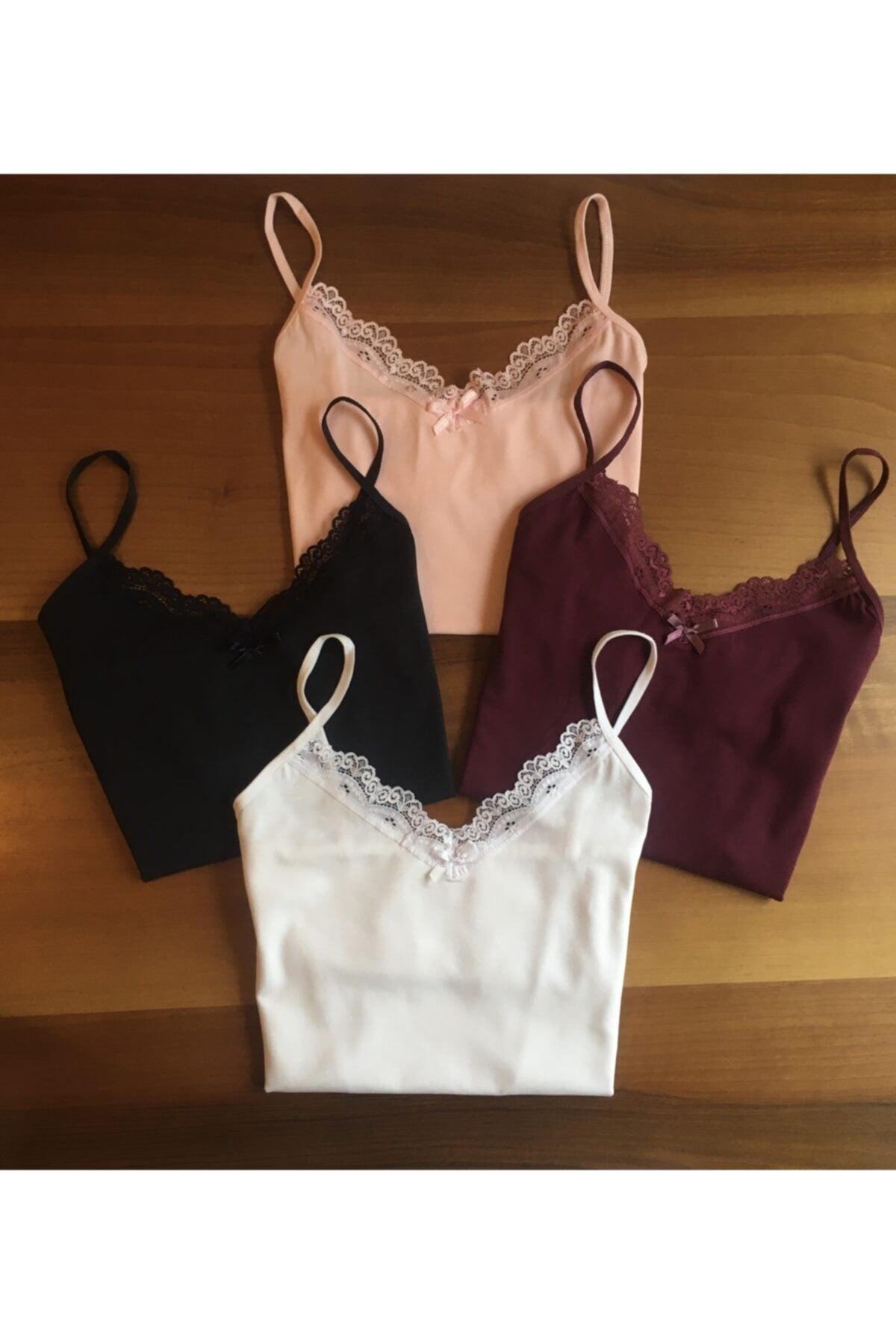 Women's Color 4-Pack Cotton Rope Suspended Singlet - Swordslife