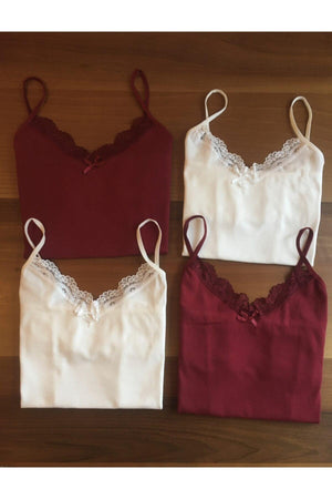 Women's Color 4-Pack Cotton Rope Suspended Singlet - Swordslife