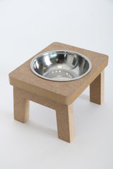 Wooden Disassembled Steel Bowl Cat Food And Water