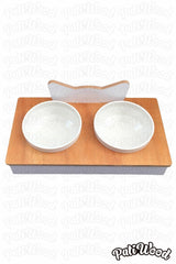 Wooden Double Cat Ear Food Container - Isime