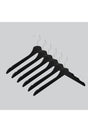 Wooden Clothes Shirt Hanger Black Color 6 Pieces - Swordslife