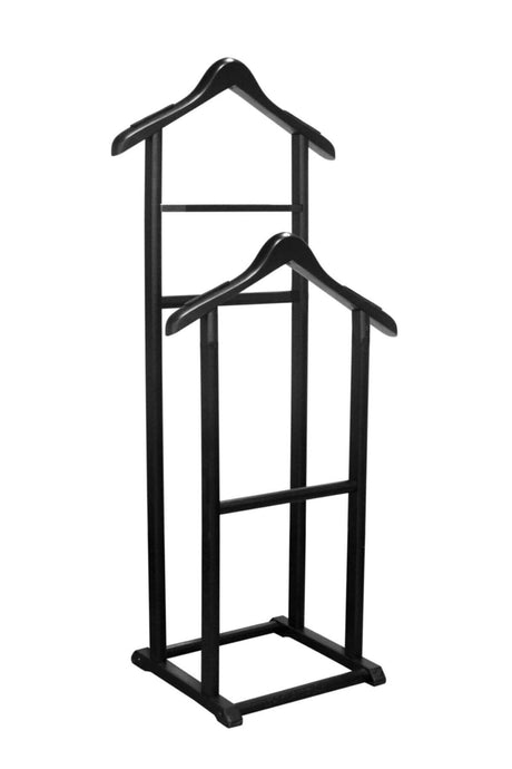 Wooden Mute Butler Black Color Double Peaked Leg Hanger - Swordslife