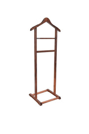 Wooden Mute Butler Walnut Color Single Leg Hanger