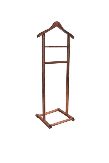 Wooden Mute Butler Walnut Color Single Leg Hanger