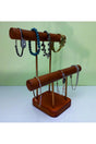 Wooden - Gold Plated Steel Jewelry Stand Jewelry