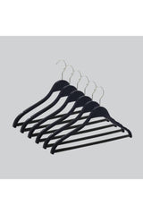 Shirt Trousers Hanger With Wooden Hanger Bar Black
