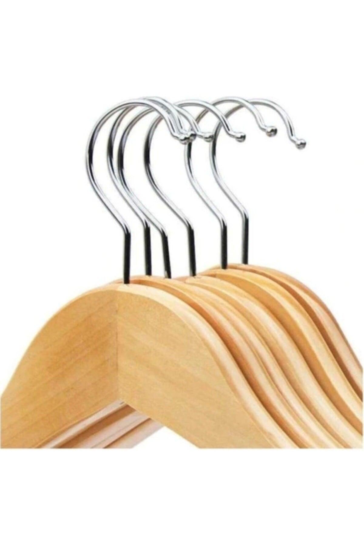 Wooden Hanger Clothes And Clothes Hanger 12 Pcs