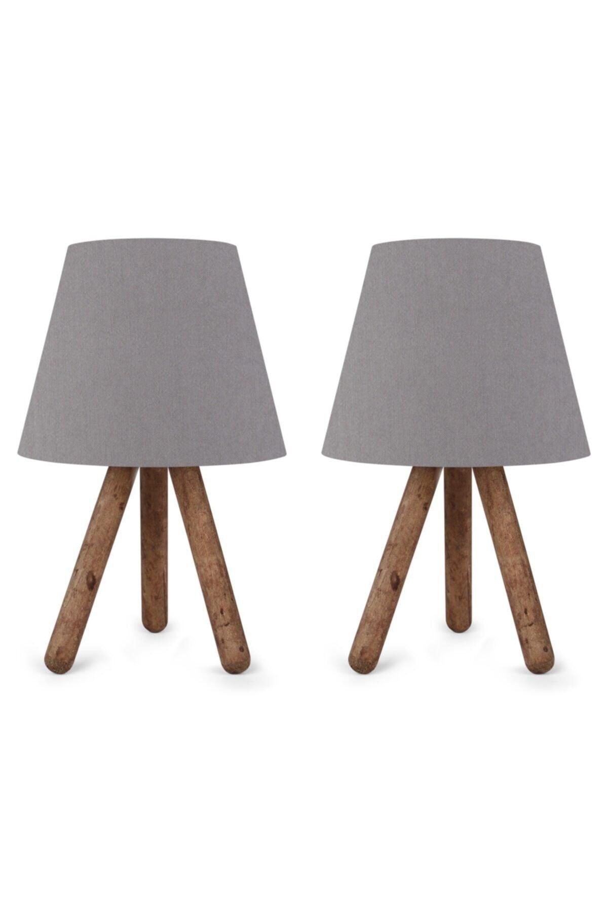 Wooden Leg Lampshade Fabric Headboard 2 Pieces - Swordslife