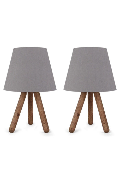 Wooden Leg Lampshade Fabric Headboard 2 Pieces - Swordslife