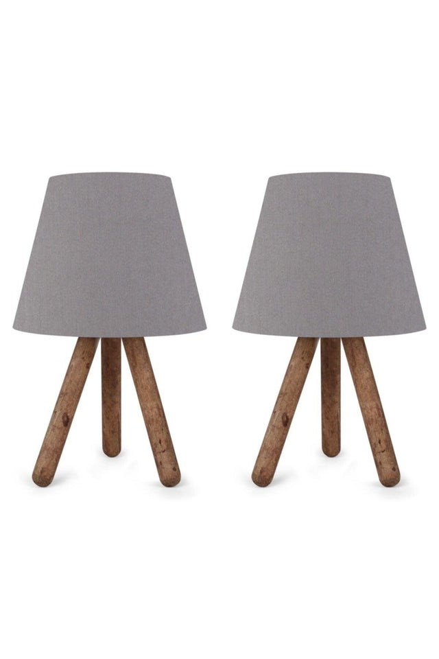 Wooden Leg Lampshade Fabric Headboard 2 Pieces - Swordslife