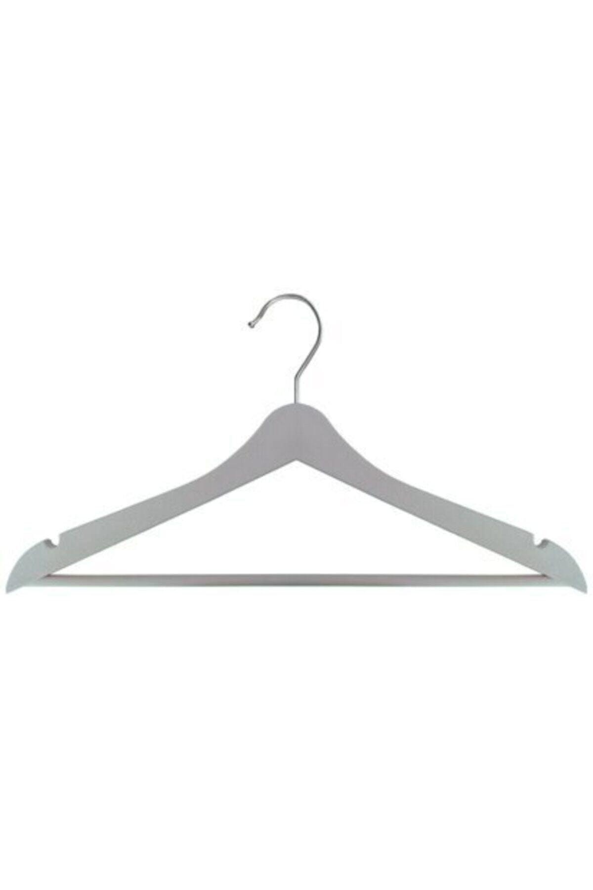 Wooden Look Clothes Hanger White Hanger