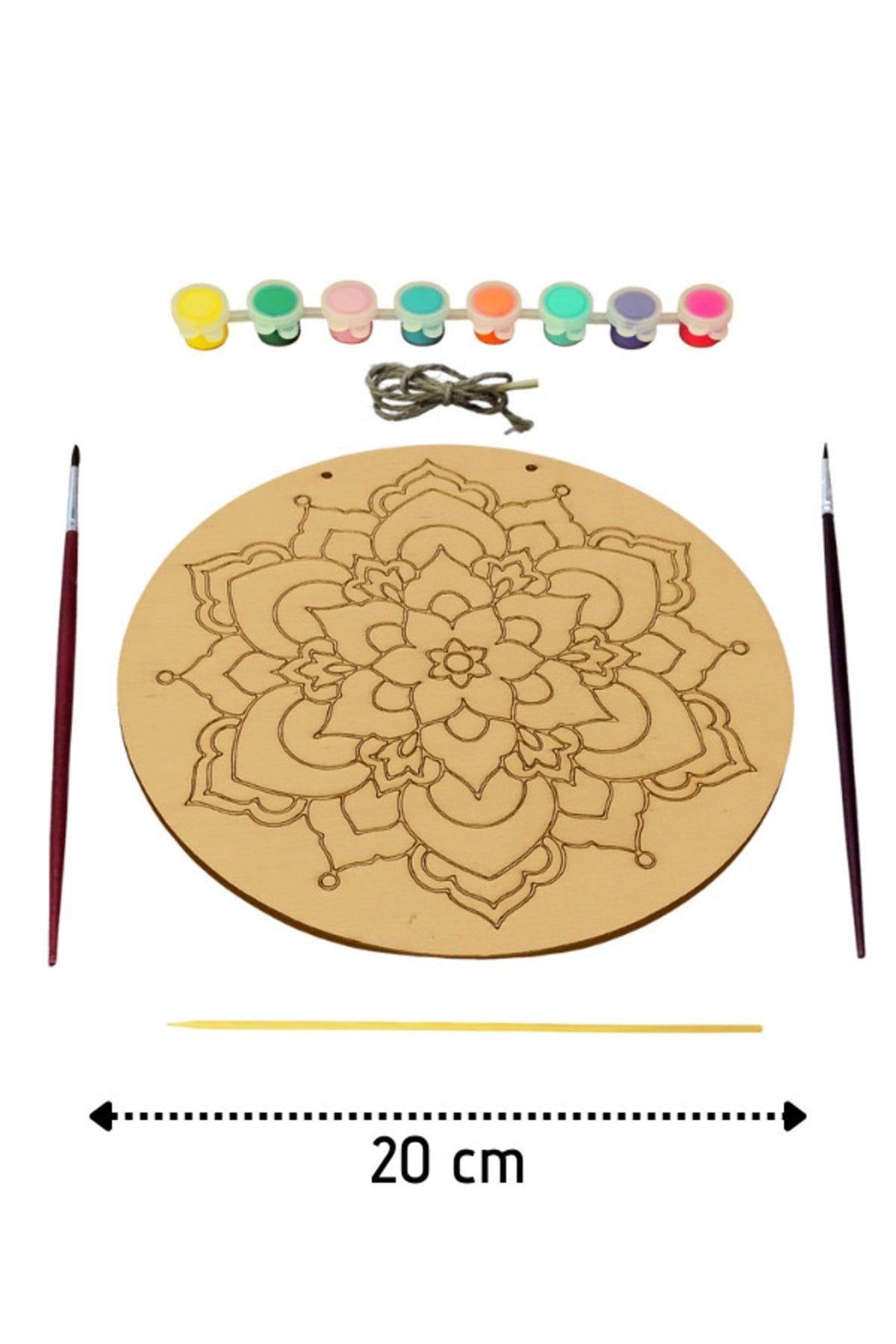 Wood Painting Canvas Set Flower Mandala Themed