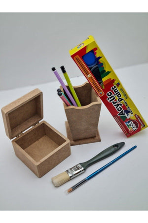 Wooden Painting Kids Hobby Set ( Box And