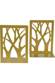 Tree Patterned Metal Book Support & Book Holder & Home And Office Decorative Accessories (Set of 2) Gold - Swordslife