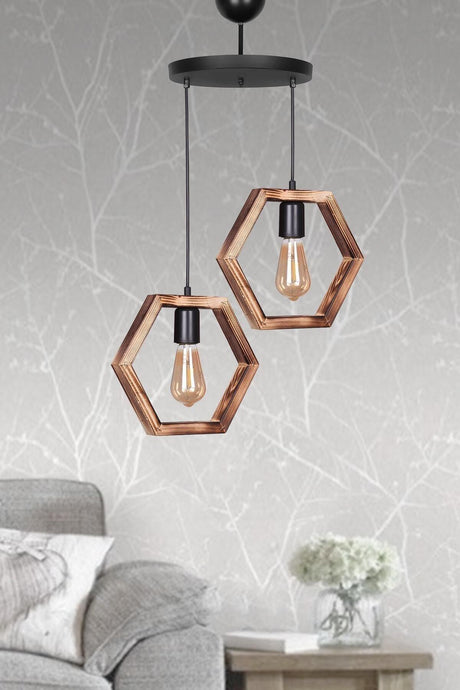 Wooden Mother of Pearl Chandelier 2 Pcs - Swordslife