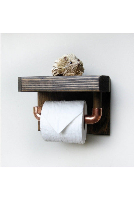 Wooden Rustic Toilet Paper Holder WC - Swordslife