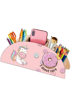 Wooden Unicorn Desktop Pen Holder – 27 × 12 × 7 cm Multi‑Compartment Organizer