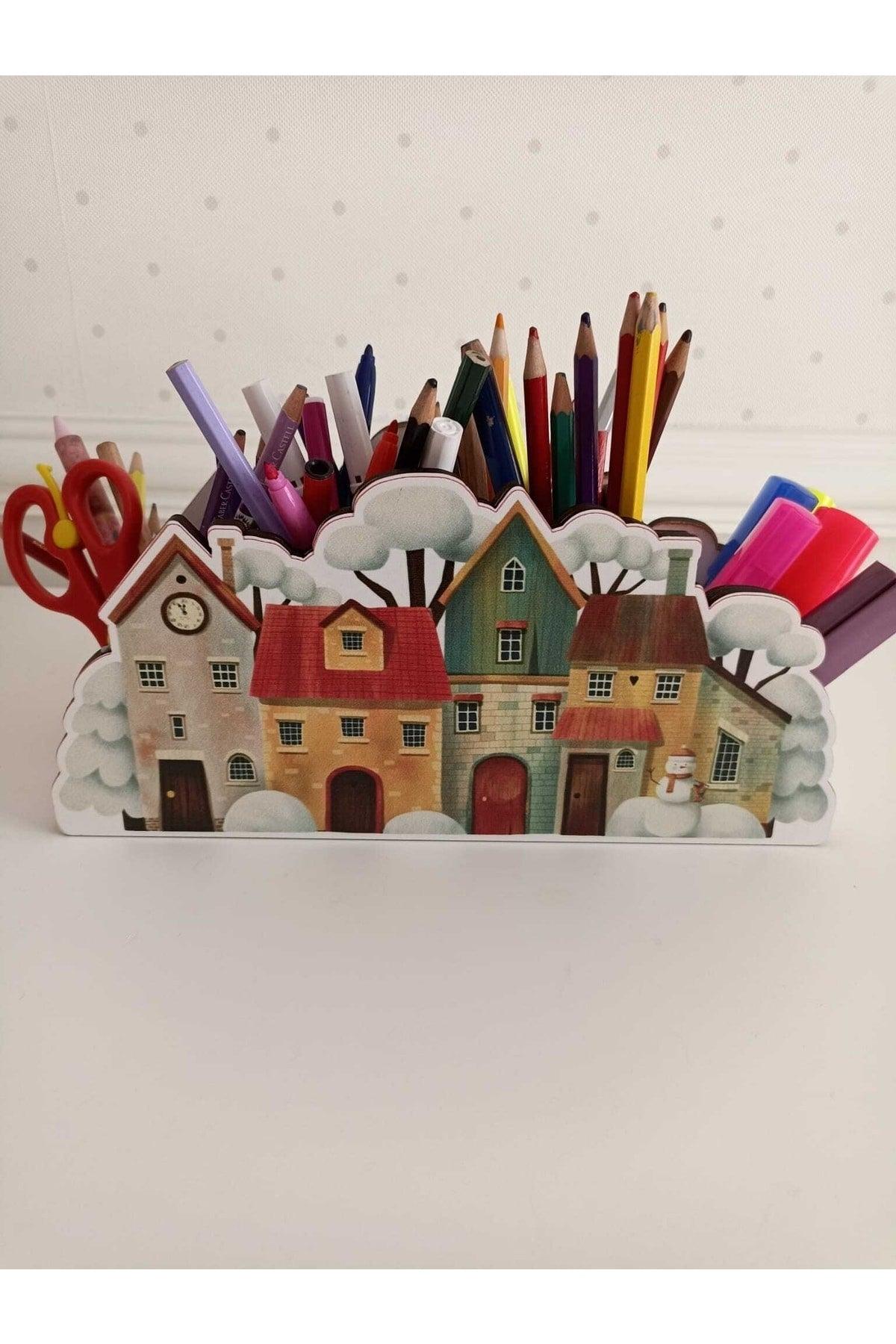 Wooden Winter Houses Desktop For Kids