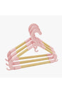 Wooden Baby Hanger Pink Clothes and Clothes Hanger Set of 9 - Seo 8113 8113 - Swordslife