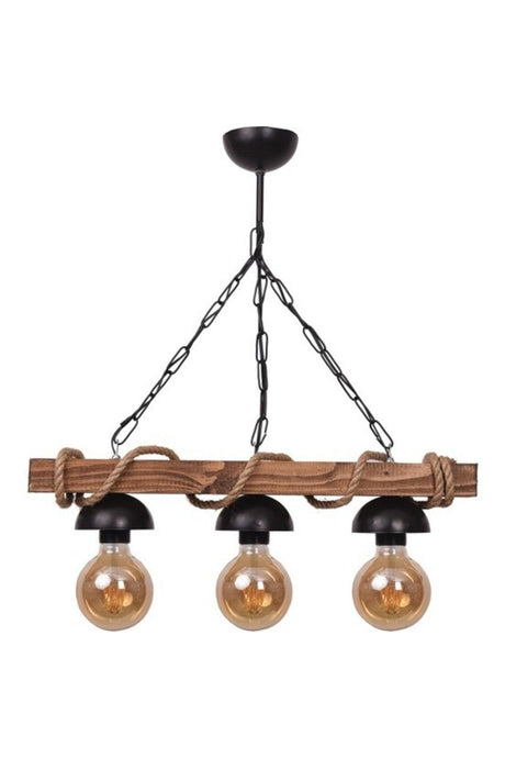 Wooden Chandelier 3 Piece Rope Chandelier Rustic - Swordslife