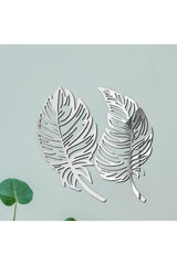 Wooden Factory Decorative 2 Leaf Set Silver Wall Decor Laser Cut Do1840gm9062 - Swordslife