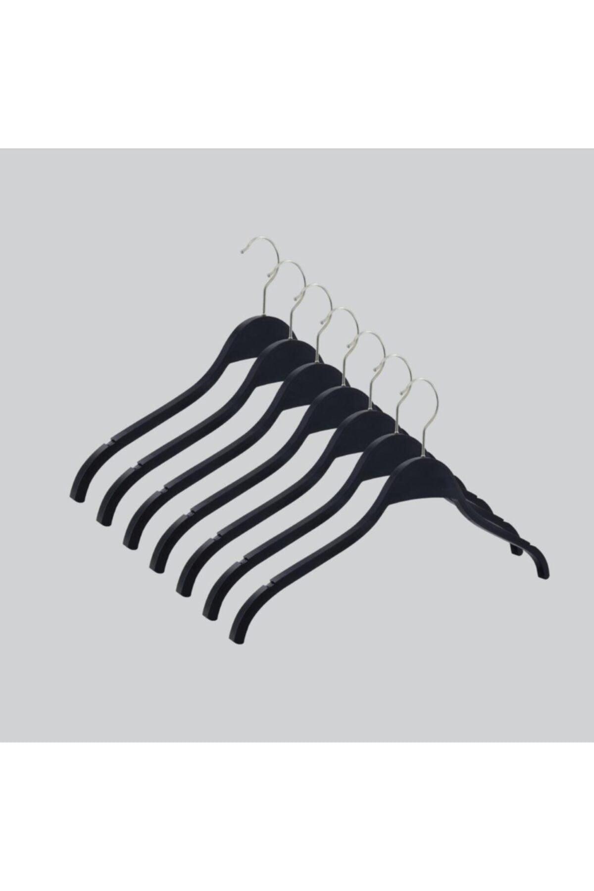 Wooden Hanger Blouse Shirt Hanger Black Color 100 Pcs - Swordslife