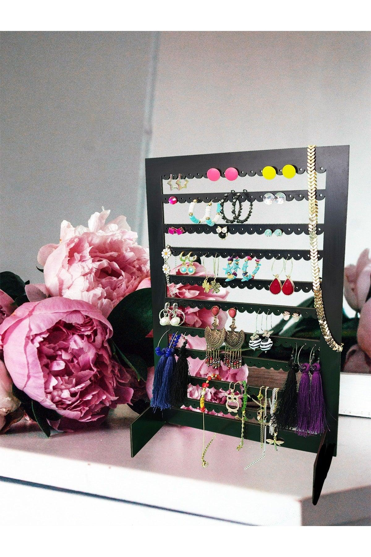 Wooden Jewelry Hanger - Decorative Gift Black