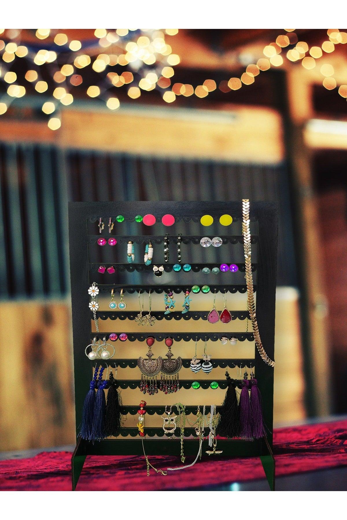 Wooden Jewelry Hanger - Decorative Gift Black