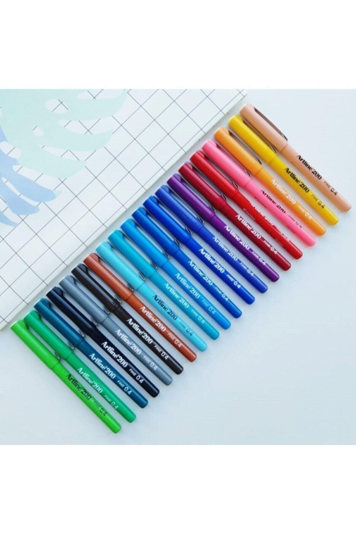 Writing & Drawing Pen 200 Fine Tip 20 Colors