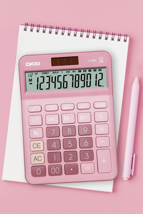 X-200 Pink Calculator 18x13 cm New Model