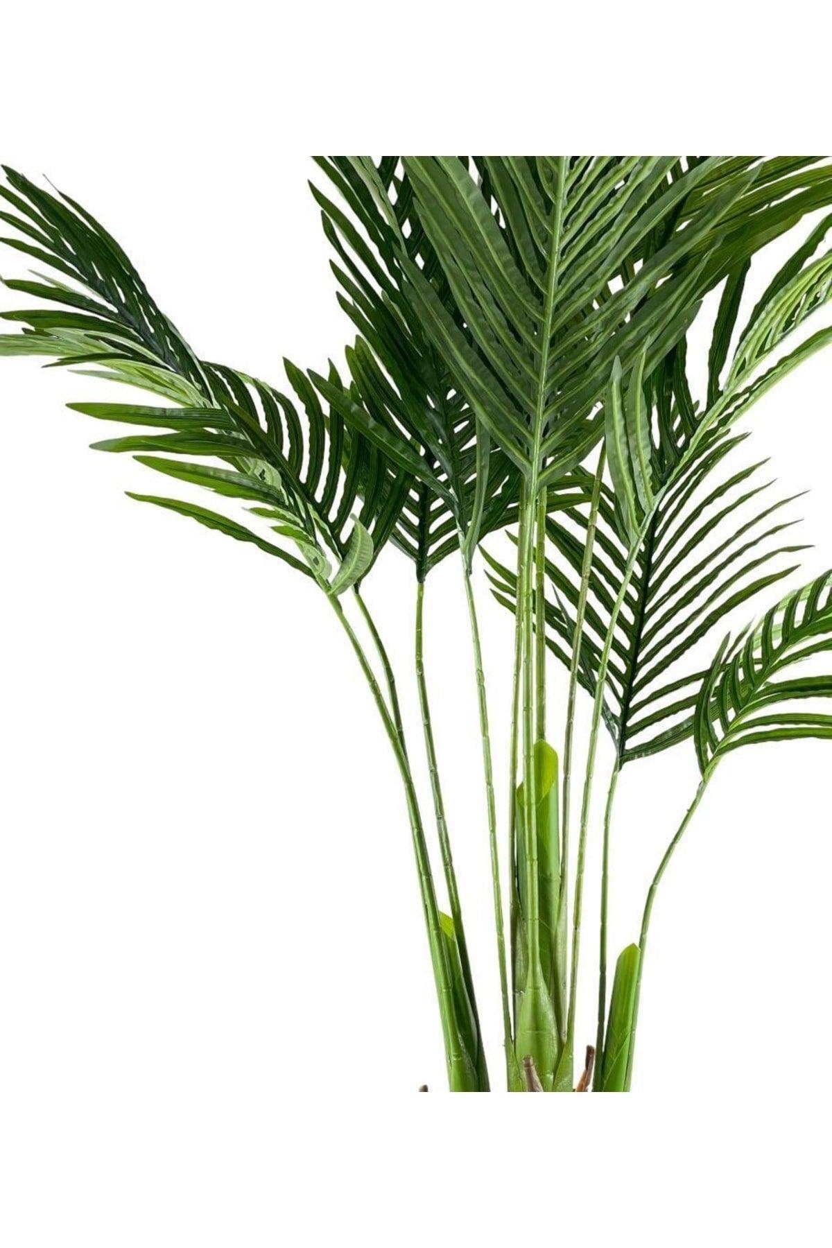 Artificial Tree Areca Tree Anthracite Tall Beach Palm Tree In Vase Artificial Areka 190cm - Swordslife