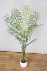 Artificial Areca Palm Tree 130 Cm With 12 Leaf Concrete Pot - Swordslife