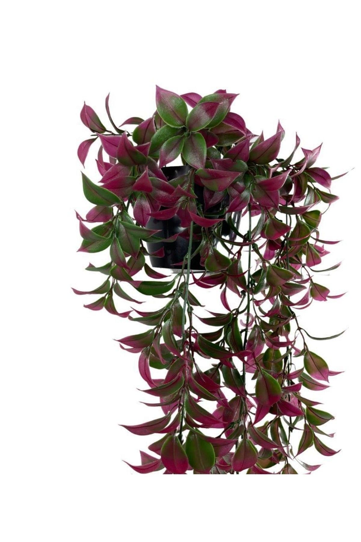 Artificial Flower Pot Hanging Fejka Burgundy Lemon Leaf Artificial Ivy 60cm - Swordslife