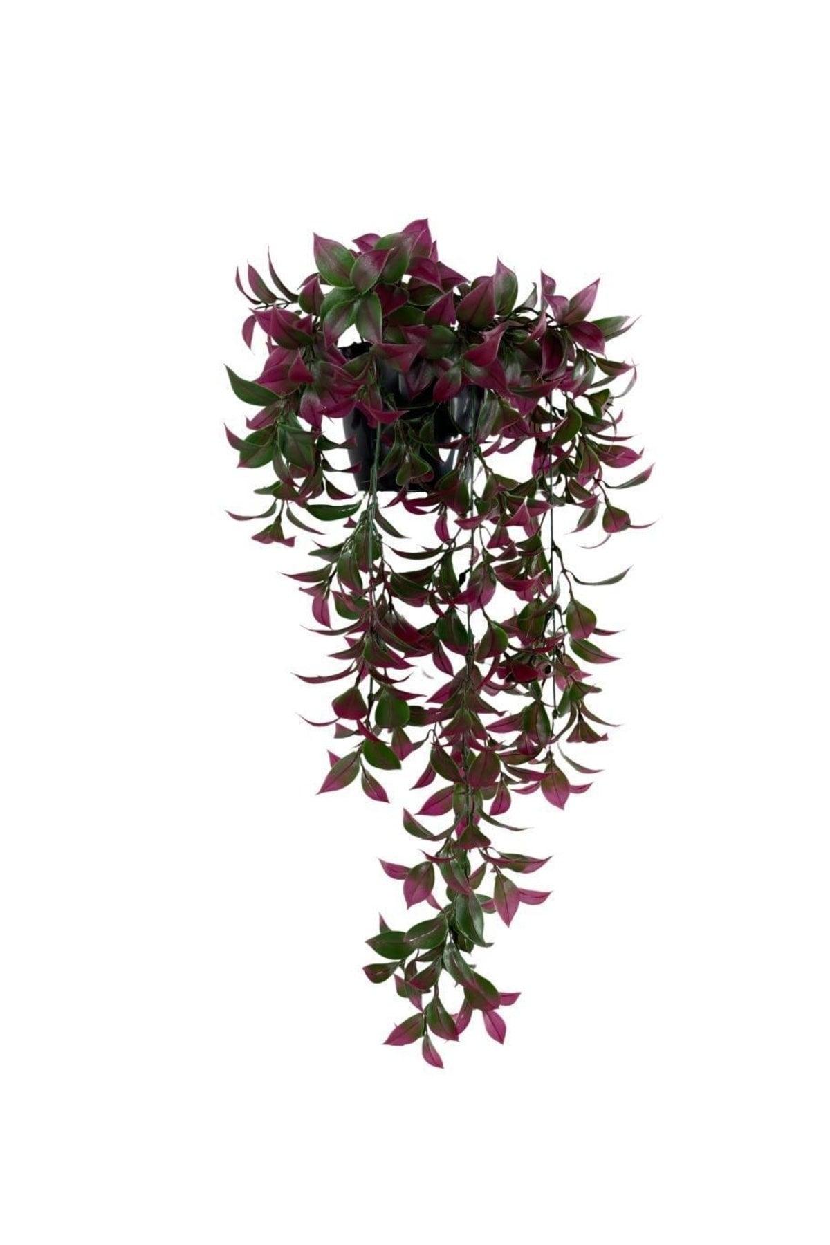 Artificial Flower Pot Hanging Fejka Burgundy Lemon Leaf Artificial Ivy 60cm - Swordslife