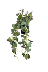 Artificial Flower Pot Hanging Fabric Eucalyptus Pastel Claret Red 60*20cm - Swordslife