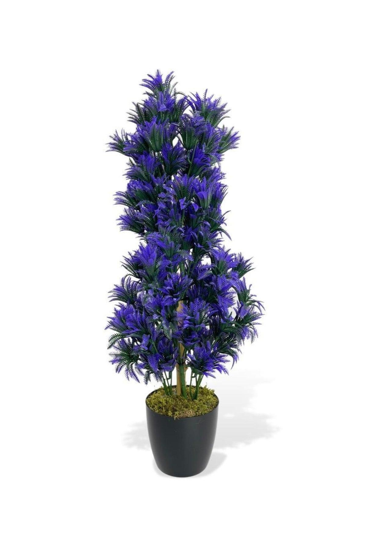 Artificial Flower Black Potted Violet Tree 55cm - Swordslife