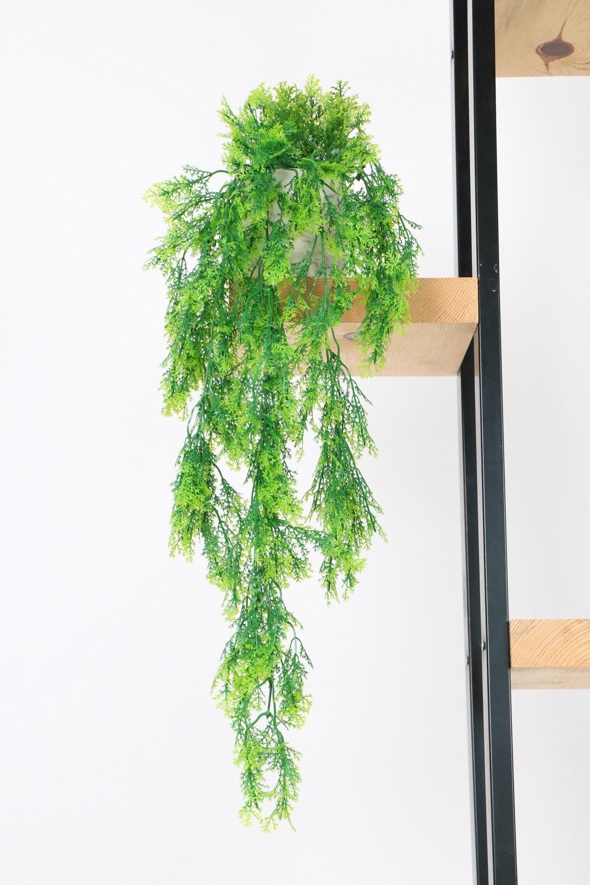 Artificial Hanging Pine Branch in 60 Cm Concrete Pot - Swordslife